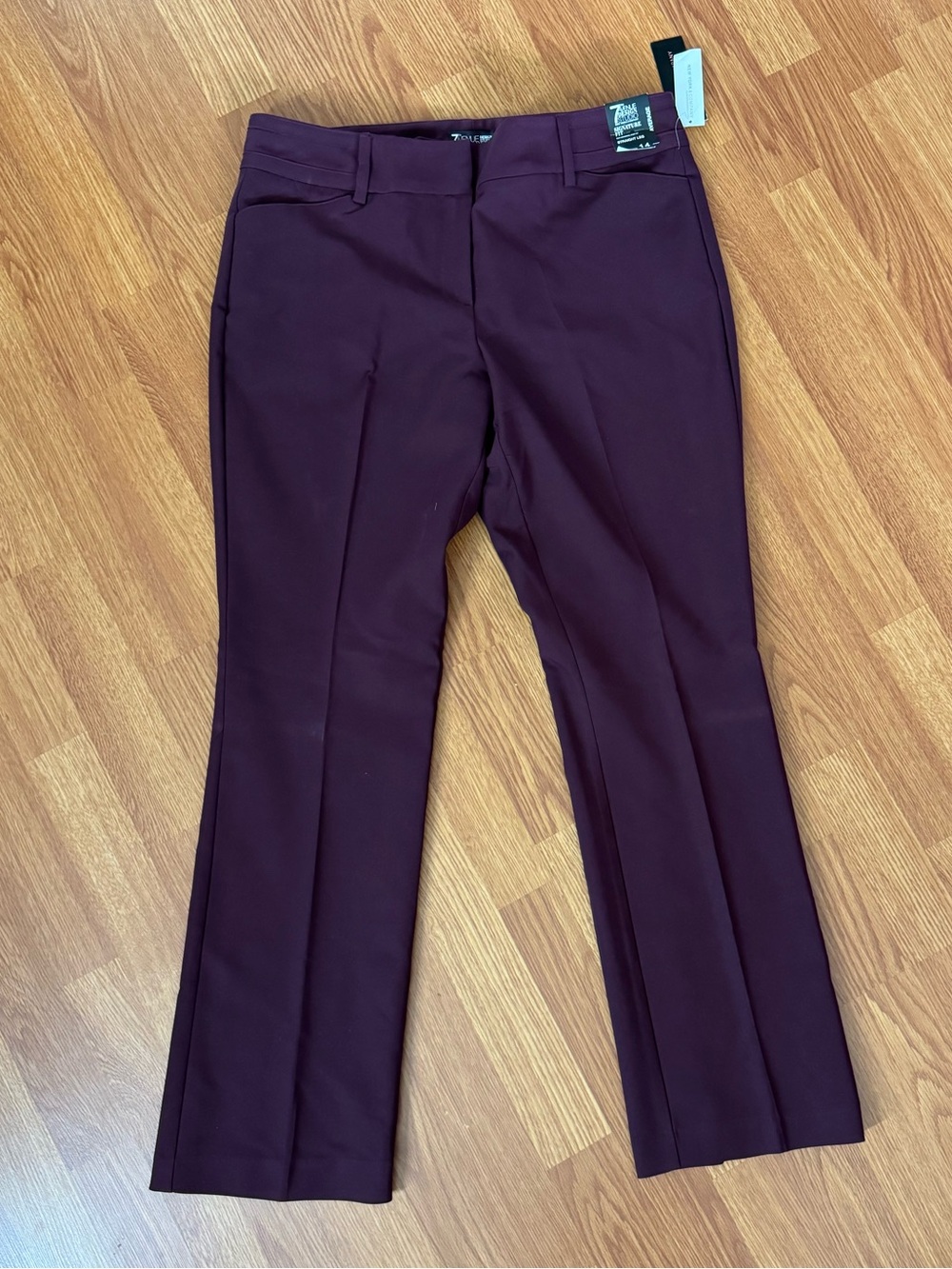 Women's Tailored Trousers in Plum - Stretch Dress Pants